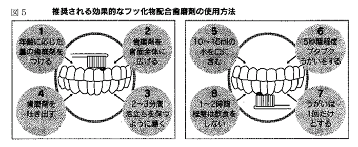 推奨される効果的なフッ化物配合歯磨剤の使用方法
